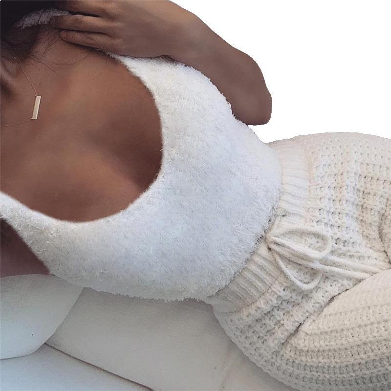 AuraAttire 3-Piece Pajama Set — white, lifestyle shot