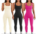 AuraAttire Women's Suspender Tank Top Jumpsuit — available in white, black, and pink